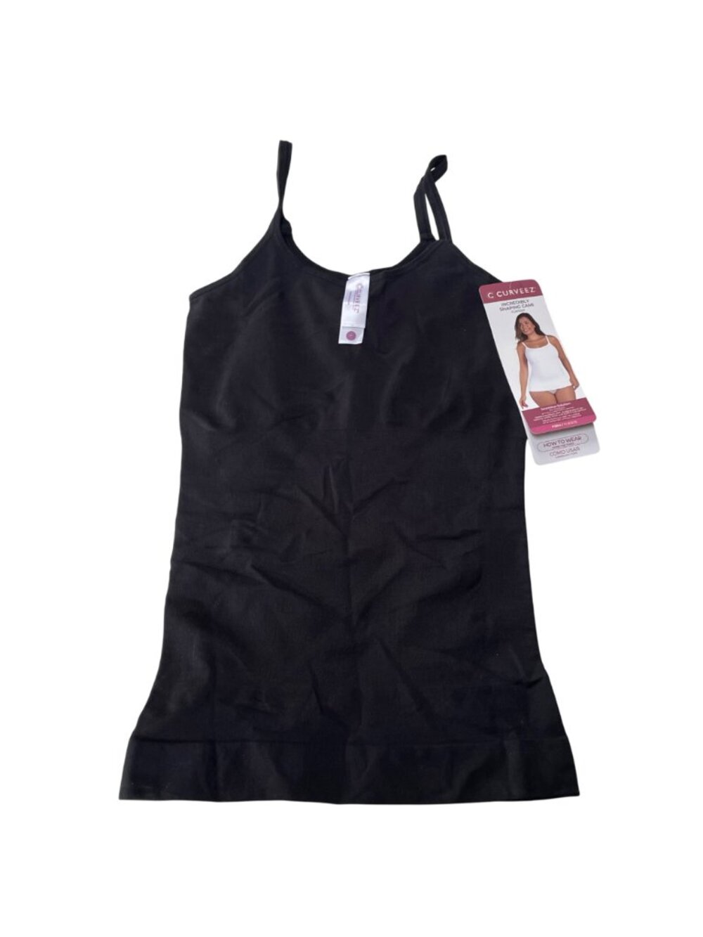 Curveez® Incredibly Shaping Cami Shapewear Black Sz LG  CUR3501 - Picture 3 of 9